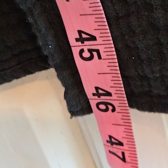 Marine Layer Valencia Black Gauze Wrap Dress Size Medium Midi Flowy Bohemian - Picture 12 of 13